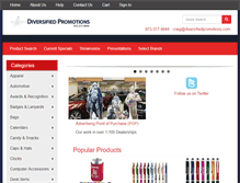 Tablet Screenshot of diversifiedpromotions.com
